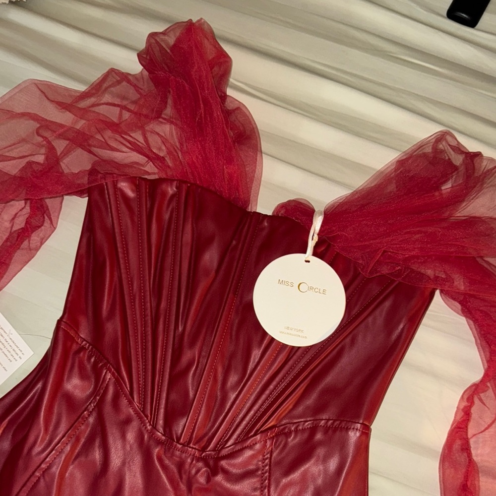 Red Mini Dress - Picture 2 of 8